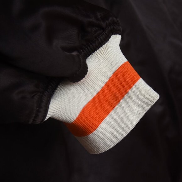 Rare Sean John XL Satin Bomber Jacket Brown Orange Y2K P Diddy VTG Hip Hop - Picture 11 of 13